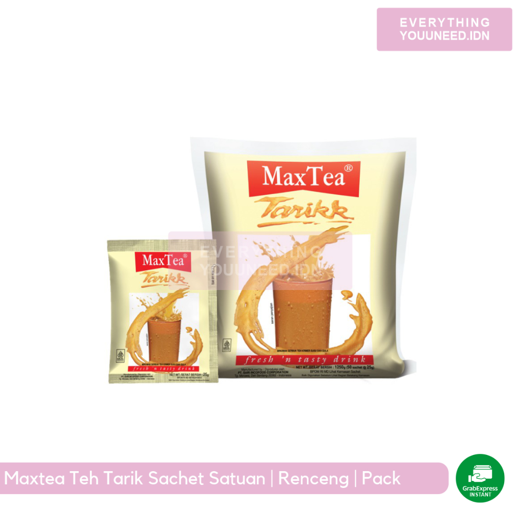 

Maxtea Teh Tarik Sachet Satuan | Renceng | Pack