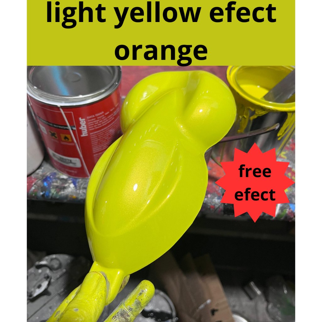 cat kuning lemon free xeralik orange efect/cat kuning kuning metalik free xeralik