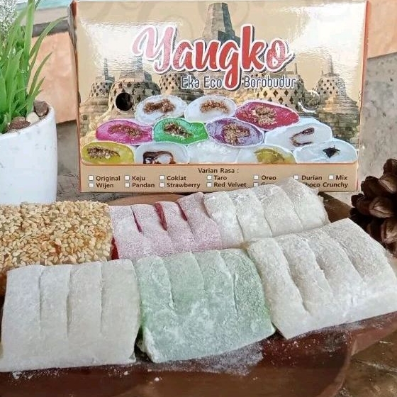 Yangko Mochi Eka Eco Borobudur - Isi 24 iris Rasa Campur Yangko Khas Borobudur