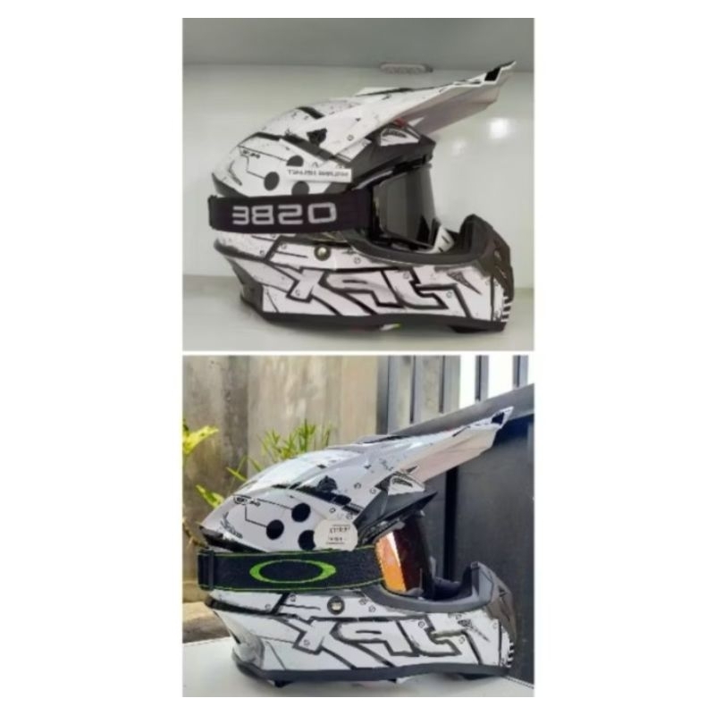 Helm JPX FIX-1 Cross X20 Titan Putih PULL WARNA