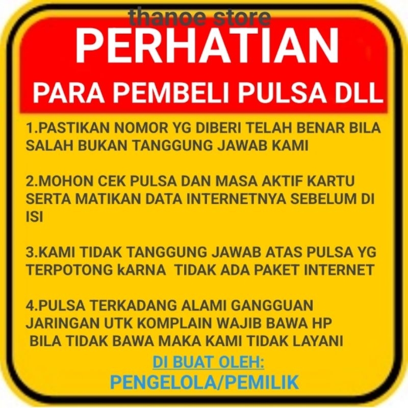 

Stiker Perhatian para Pembeli Pulsa Dll Tanpa Minimum Order