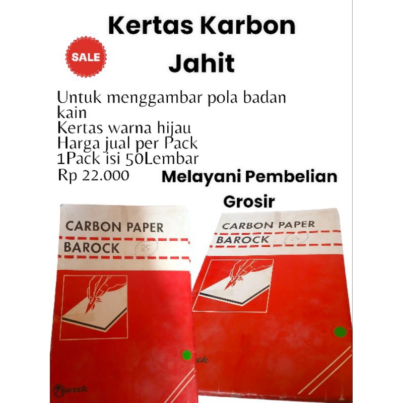 

{APM}Kertas Karbon Jahit/ Carbon Paper/ Merek Barock