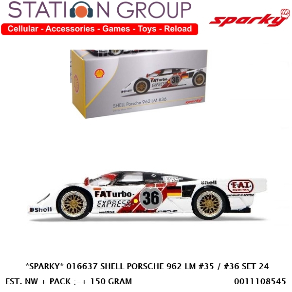 SPARKY 016637 SHELL PORSCHE 962 LM #35 #36 SET 24 - DIECAST