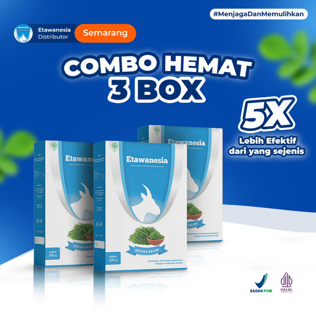 

PAKET 3 BOX Susu Etawanesia Original Susu Kambing Etawa Terbaik Untuk Sesak Nafas Nyeri Tulang Sendi Asam Urat Pegal - Pegal Herbal Alami