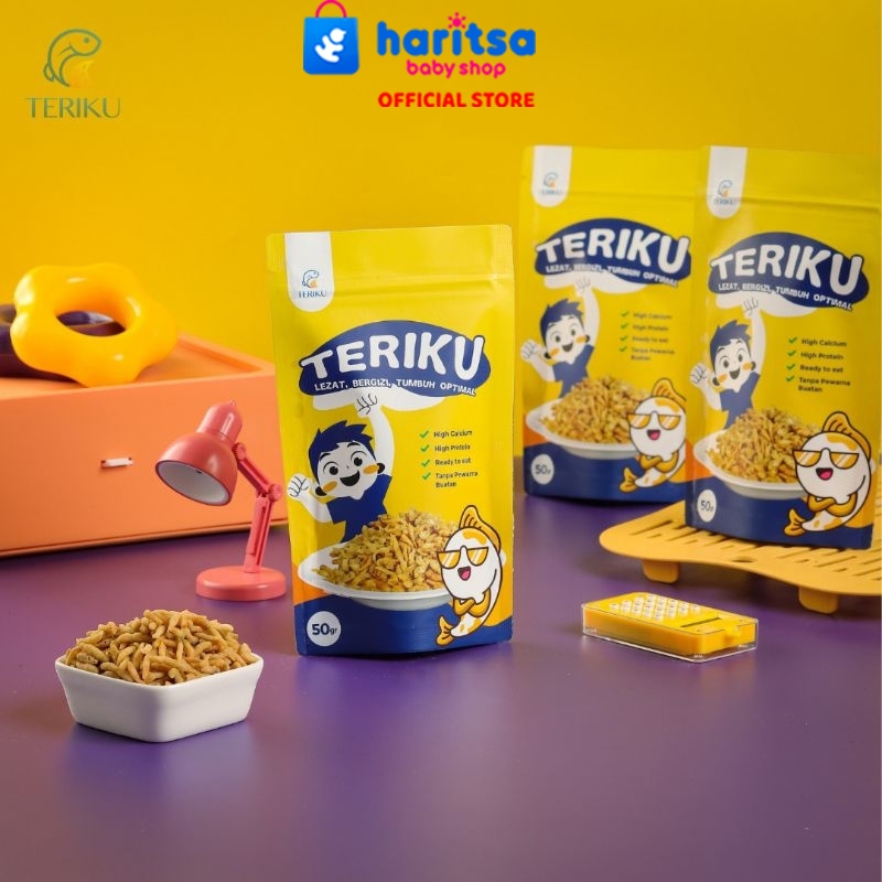 

Teriku Ikan Teri Krispi Enak Renyah 50gr Camilan Kaya Kalsium