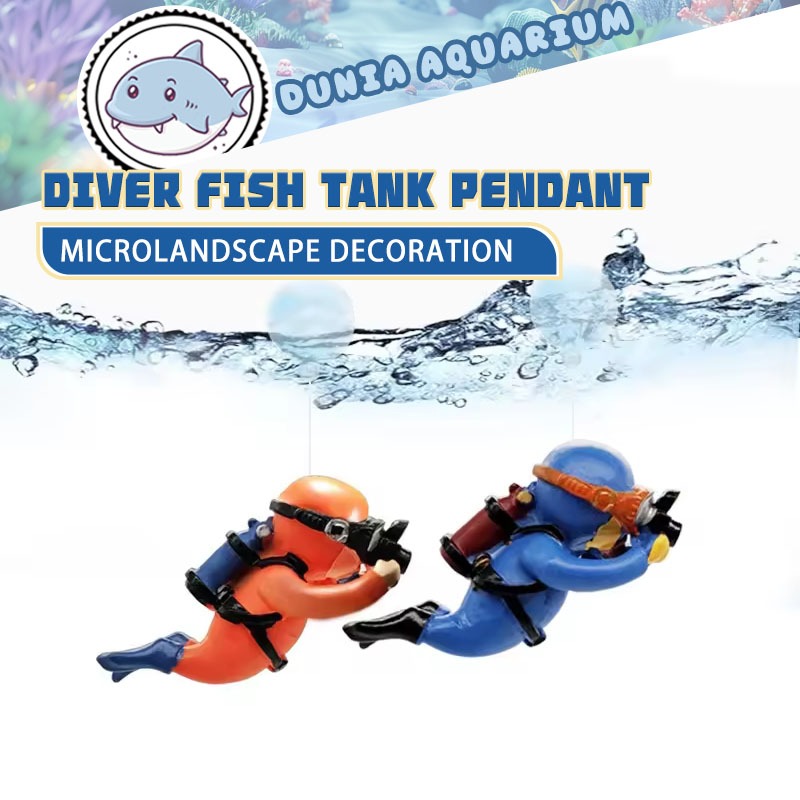 【Duniaaquarium】HIASAN AQUARIUM Miniatur penyelam Aquarium Miniatur Penyelam  Dekorasi Hiasan Akuariu