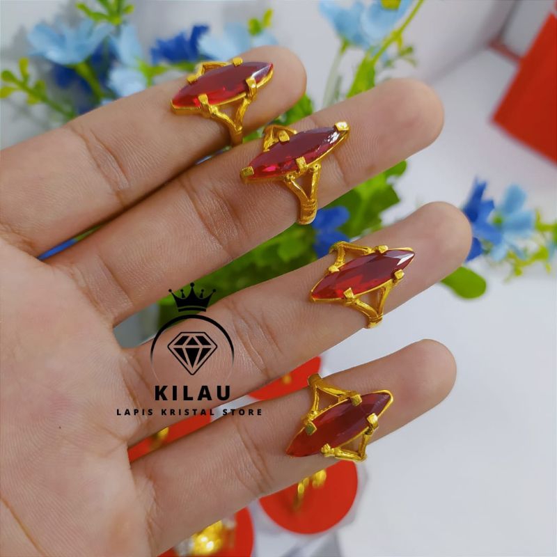 cincin sepuhan emas 24k kristal