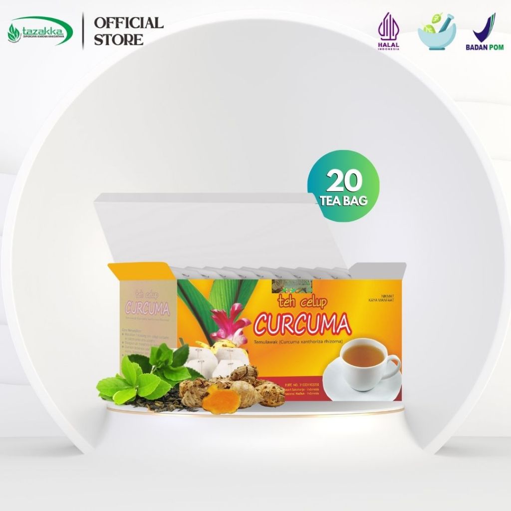 

Teh Herbal Untuk Asam Lambung Curcuma Temulawak Tazakka Isi 20 Kantung Celup Tea Bag Obat Maag GERD