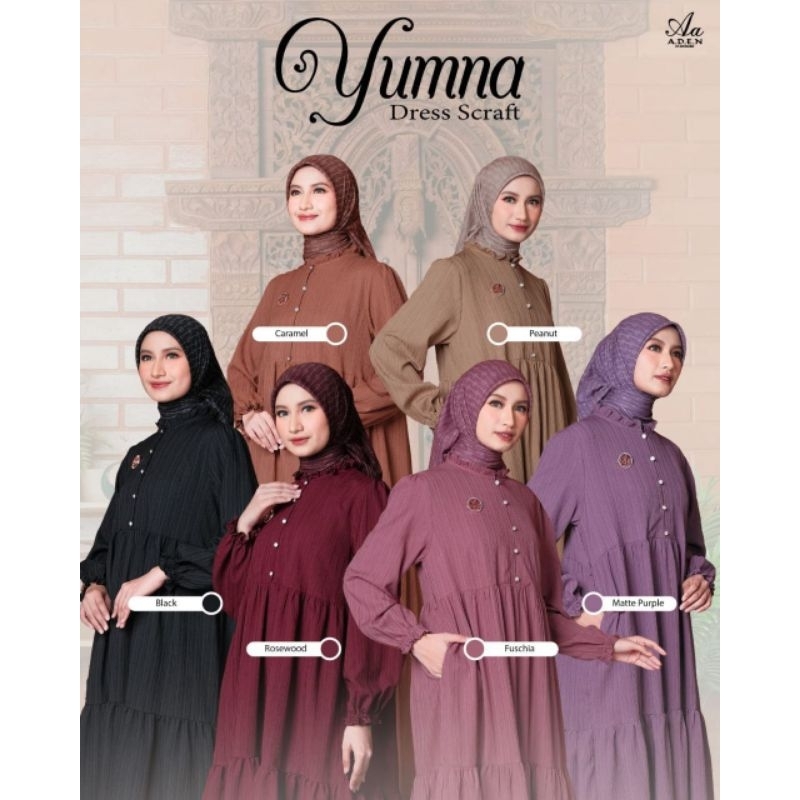 GAMIS POLOS - GAMIS ADEN - ADEN HIJAB - YUMNA SERIES - DRESS ONLY