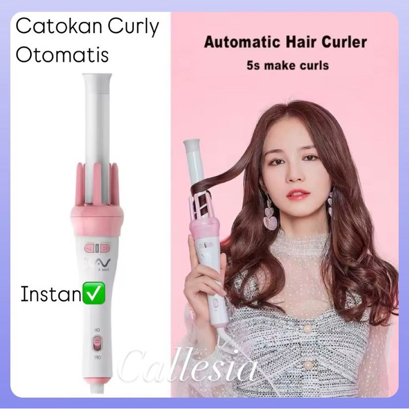 CATOKAN CURLY OTOMATIS VIVIDO VOGUA / Catokan Curly Keriting Automatic Hair Curler Vivid Vogue Catok