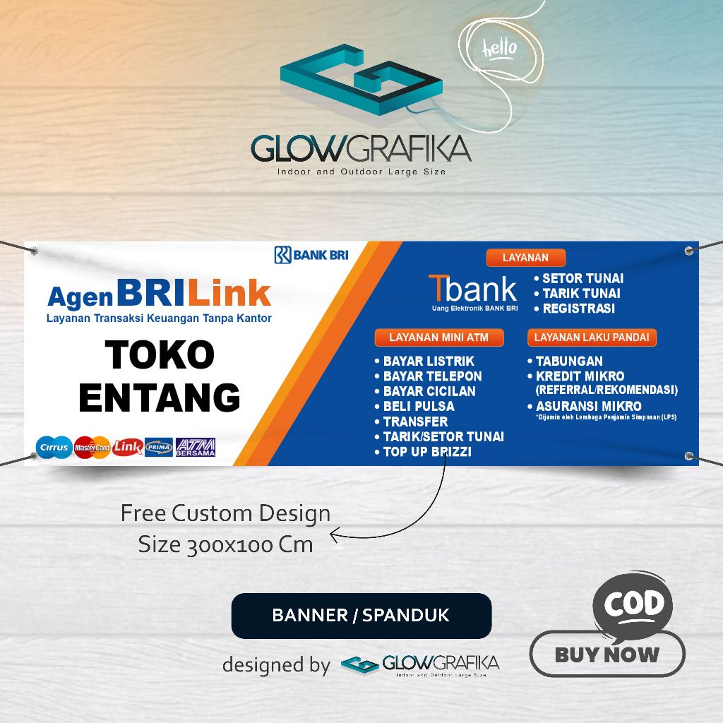Cetak Spanduk Banner Agen BRI Link