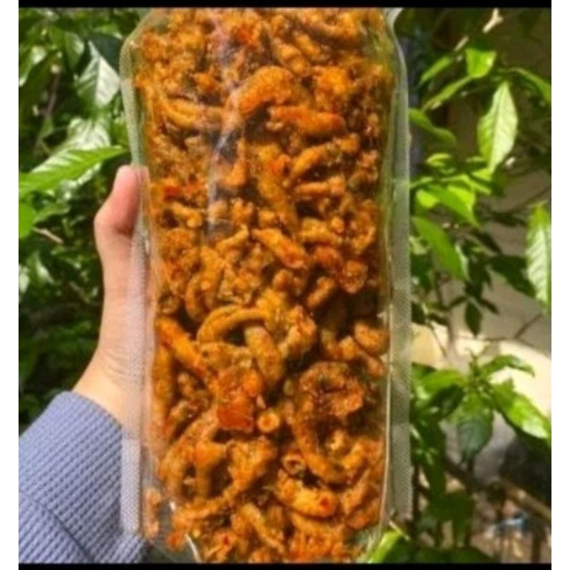 

usus ayam crispy pedas aroma daun jeruk isi 100 gram