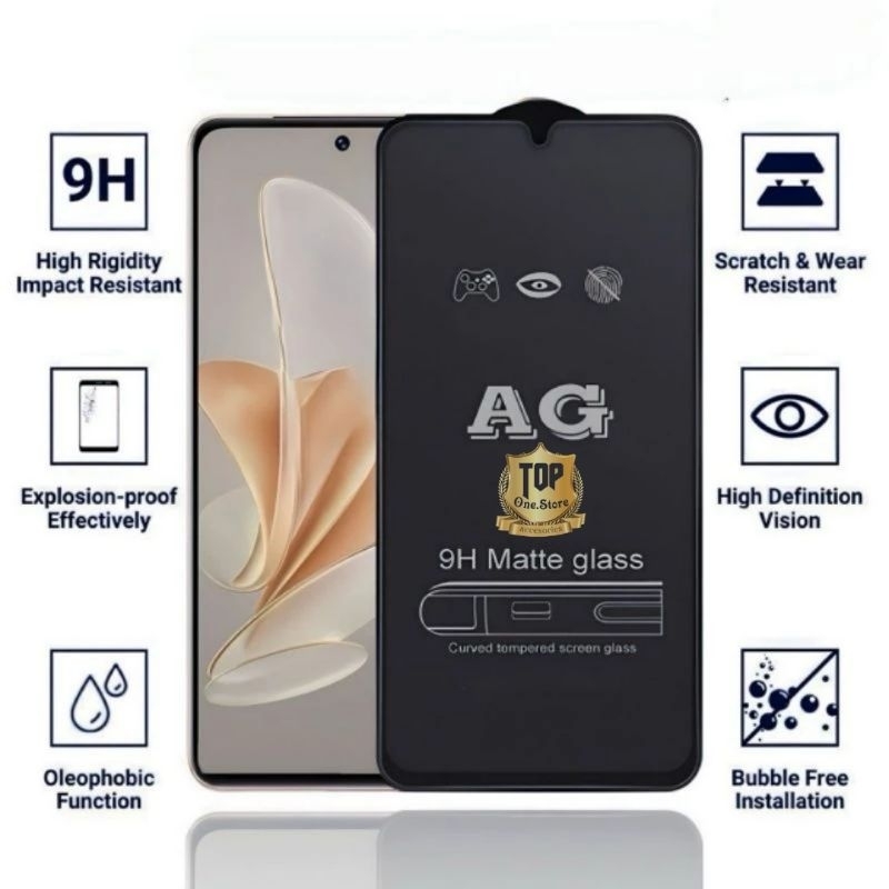 Matte Glass 9H Full Layar Poco F5 F5 Pro F4 F4 GT F3 F3 GT F2 F2 Pro F1 C55 C50 C40 C31 C3