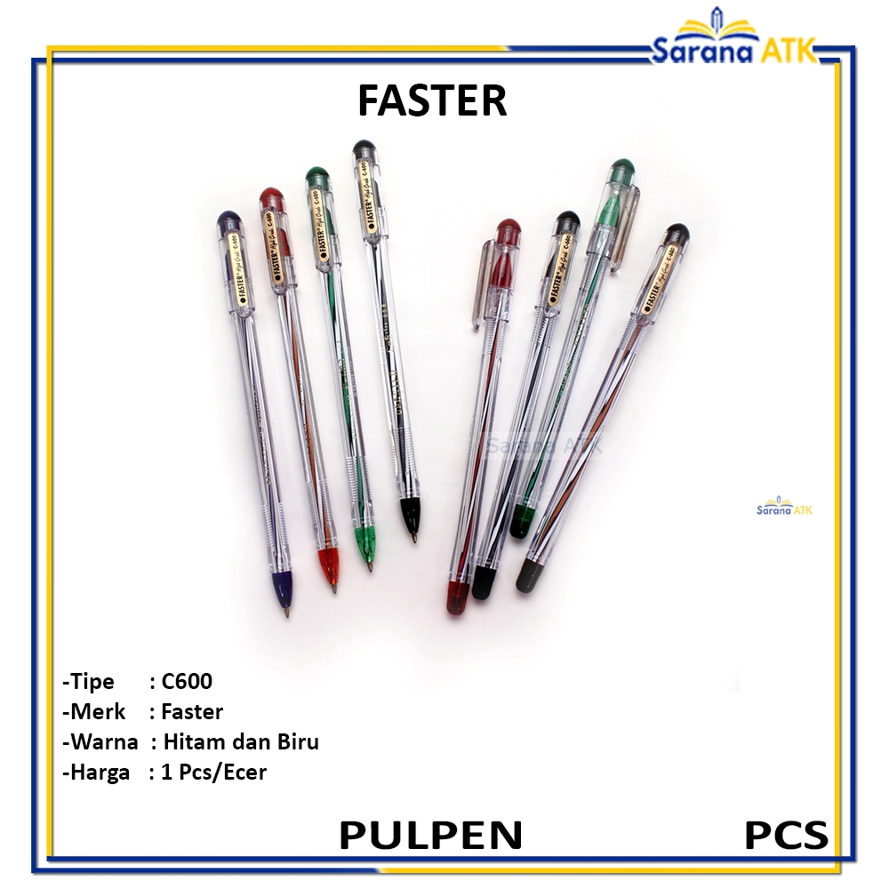 

FASTER - Pen C6 & C600 || Extra Fine Pena Ballpoint Variasi - Pcs