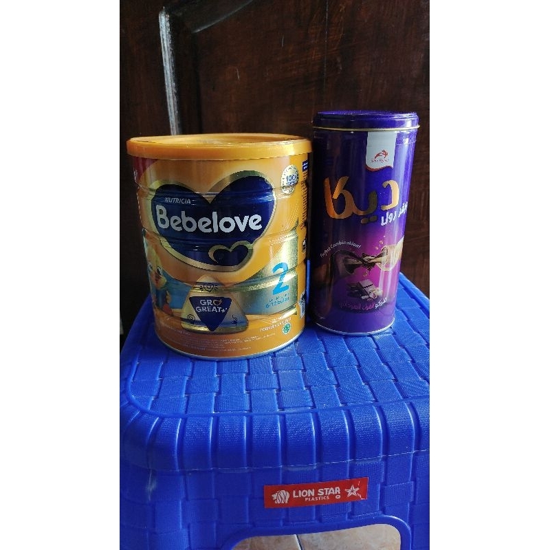 Kaleng Susu Bebelove 800gr / Kaleng Susu Bekas / Kaleng Random Bekas Pemakaian Pribadi