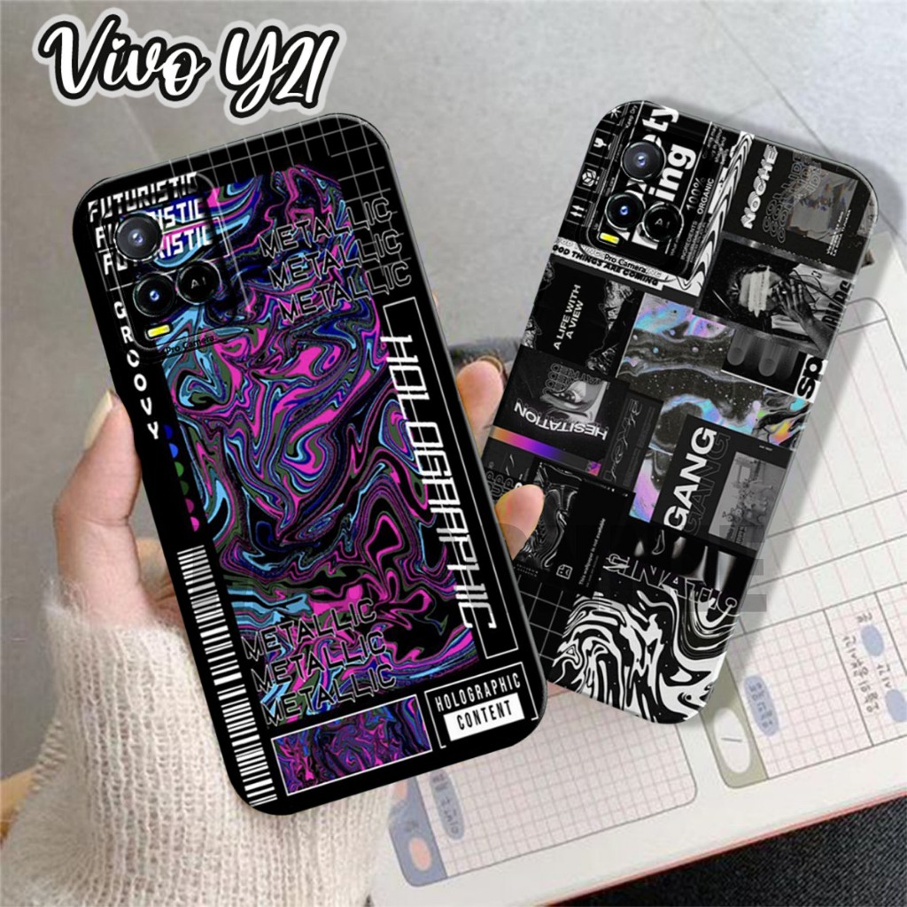 #06MS Softcase Prokamera VIVO Y21/Y21A/Y21S/Y33S/Y33T Motif Dark Walpapers Aesthetic Casing - Case P