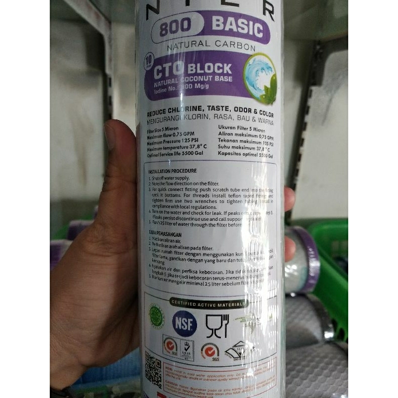 CTO Carbon Blok 10inch iodine 800