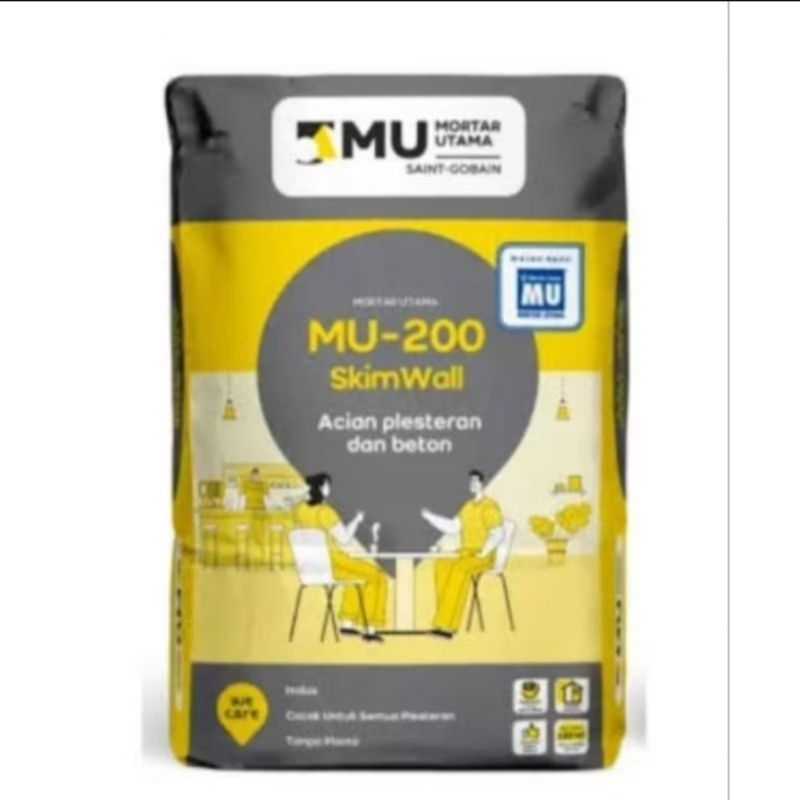 Mortar MU-200/Semen Instant Untuk Acian/Plesteran Dinding @40 kg Medan Grab/Gojek