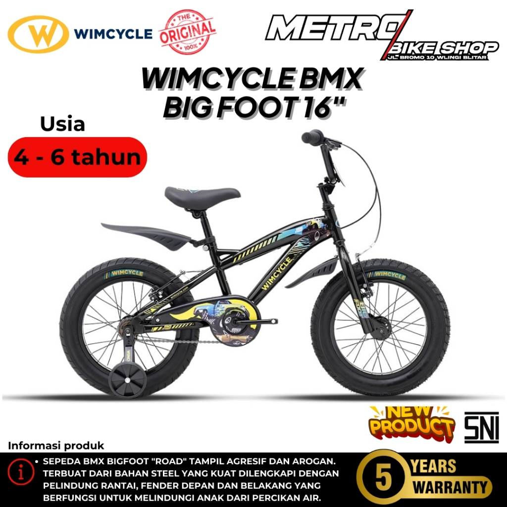 Sepeda Anak Wimcycle Big foot ukuran 16 Sepeda BMX anak