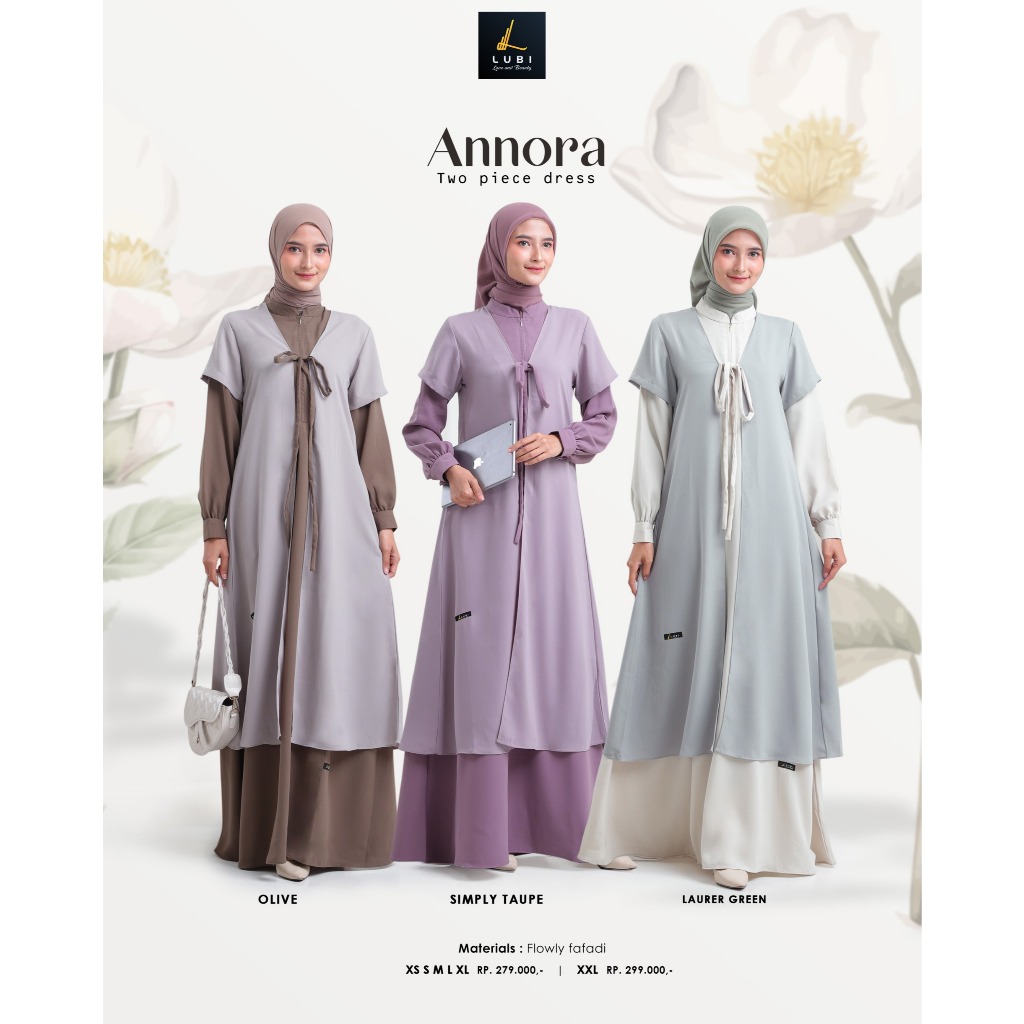 TERMURAH GAMIS LUBI TERBARU ANNORA DRESS