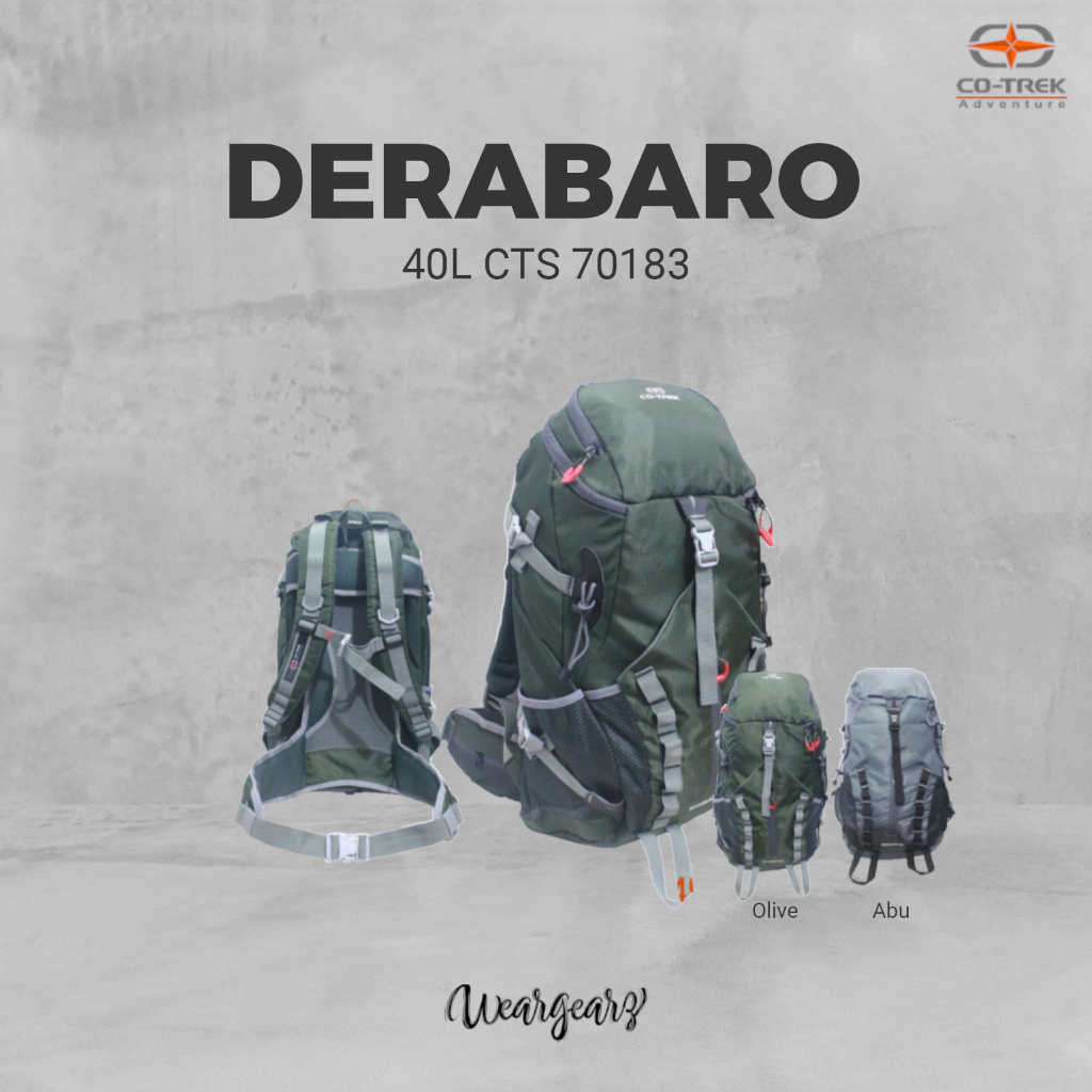 Weargearz | Tas Gunung Co-Trek Semi Carrier Derabaro 40L