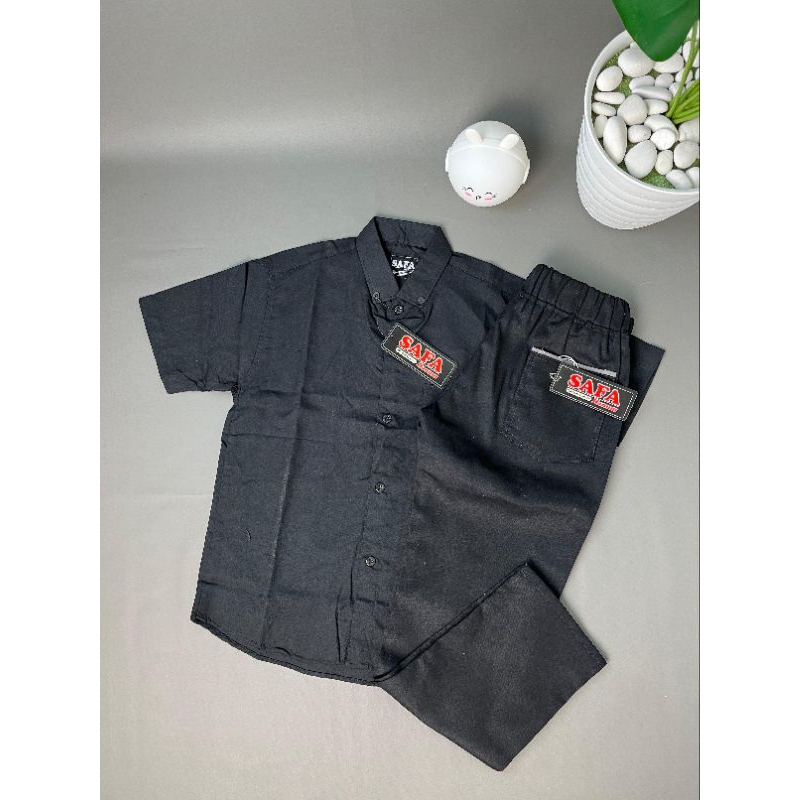 SETELAN BAJU ANAK LAKI-LAKI USIA 2-9 TAHUN LENGAN PENDEK POLOS