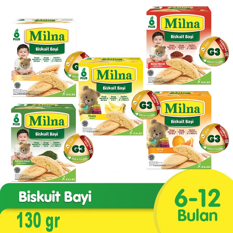 MILNA BISKUIT BAYI 6+ / Biskuit Bayi Milna / Untuk 6 bulan +