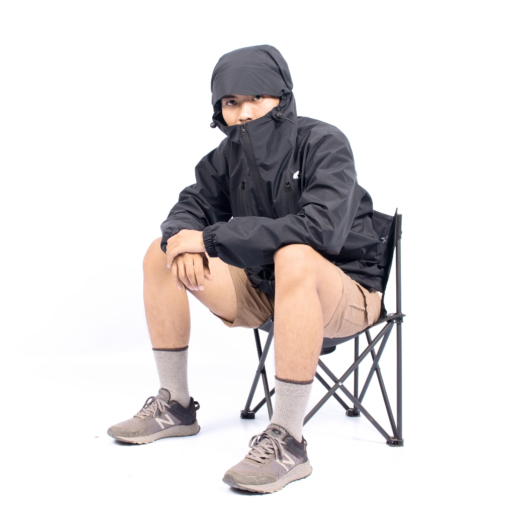 Jaket Gorpcore Anorak Vintage Sighter Waterproof Goretex Hitam