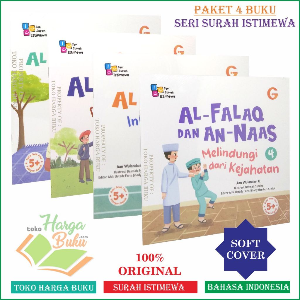 Foto Seri Surah Istimewa Al-Fatihah Al-Kahf Al-Ikhlas Al-Falaq An-Naas Buku Anak Islam Usia 5 + Full Color - GIP