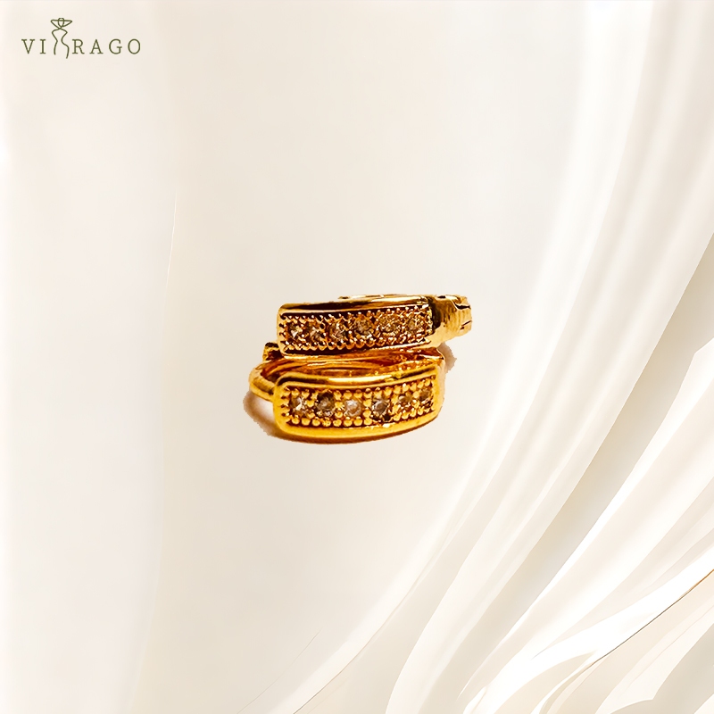 VIRAGO Anting-anting titanium wanita emas ringan anting-anting titanium dewasa asli asli gaya Korea 