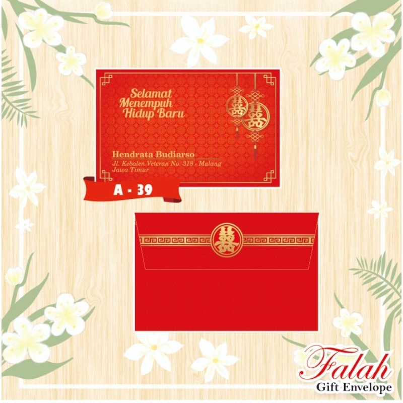 

Amplop Merah Angpau China Falah kode A-39 Amplop Motif Murah tanpa cetak Nama