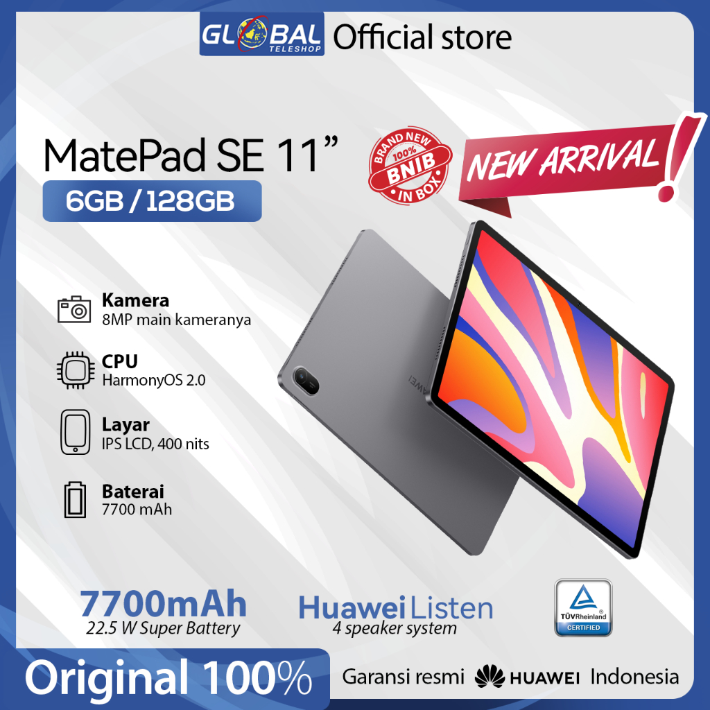 Huawei MatePad SE 11" Tablet 6/128GB Garansi Resmi