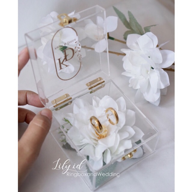 KOTAK CINCIN AKRILIK RUSTIC RING BOX RUSTIC BOX CINCIN RUSTIC