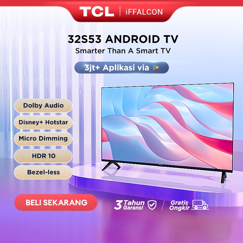 [Google Play TV] TCL iFFALCON 32 inch Smart Android TV - Google Play/Netflix/YouTube/Disney+ Hotstar