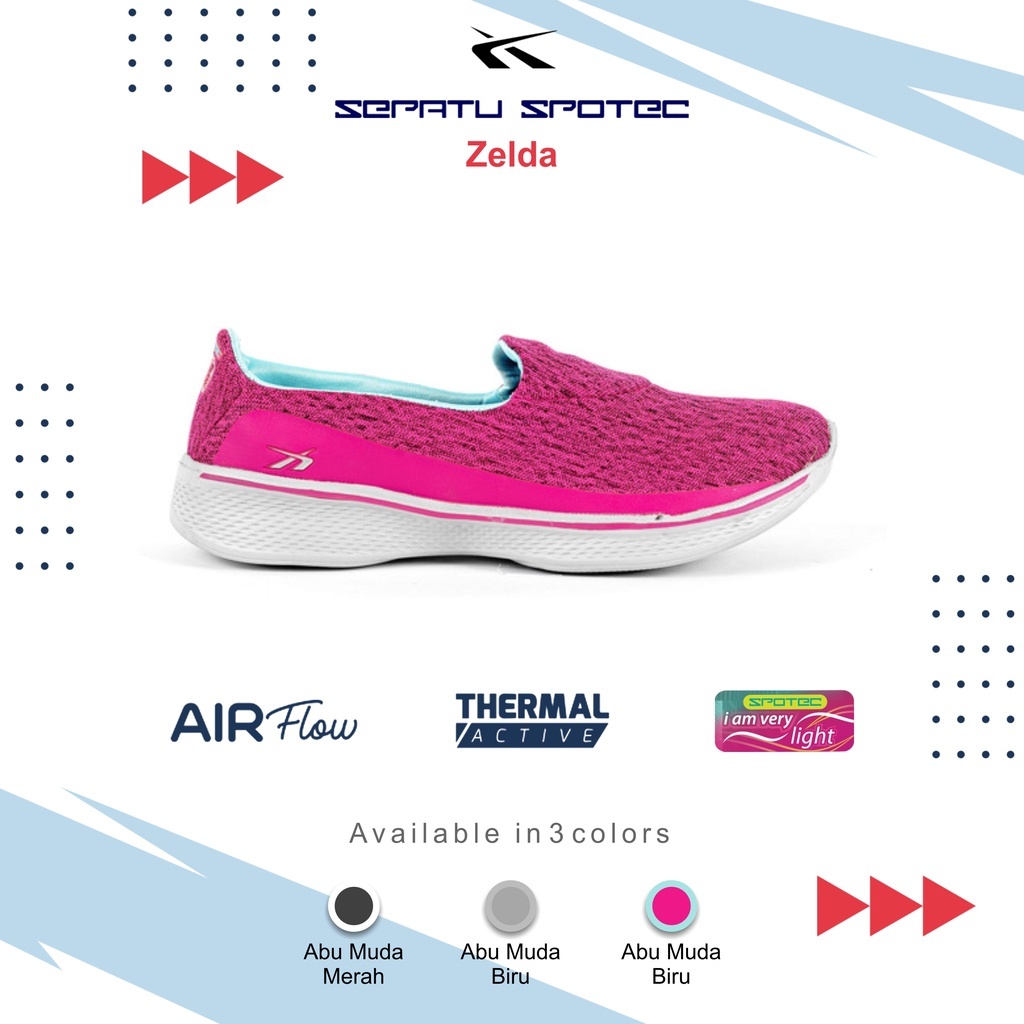 Sepatu Walking / Slip on / Sepatu Wanita / Spotec / Zelda