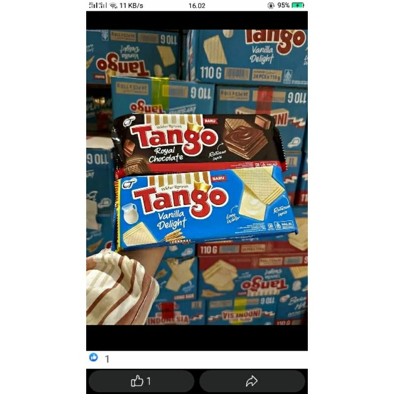 

Tango Wafer rasa coklat & vanilla 110 g murah exp aman