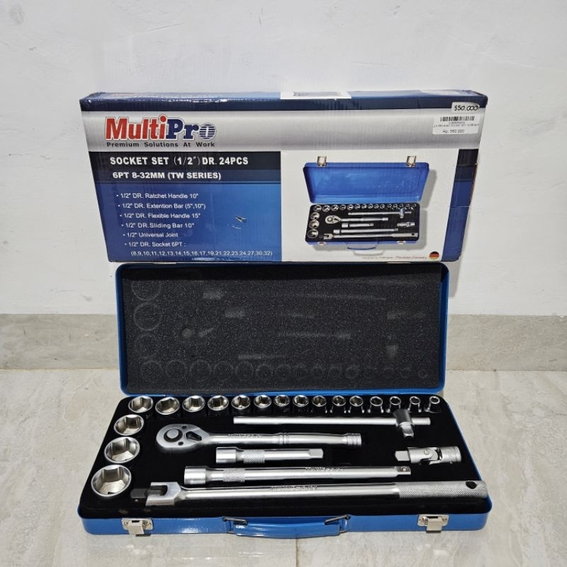 Kunci Sok Set MultiPro Socket Set (1/2") DR. 24 PCS Putra Inti