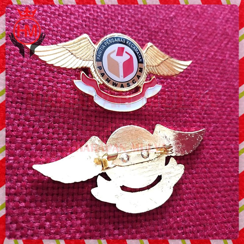 Pin Panwascam Wing Bawaslu Logo Panwascam Pin Wing Panwascam Bawaslu - Harapan Mulya