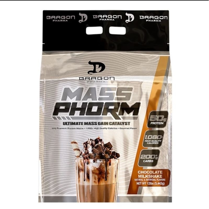 Dragon pharma mass phorm massphorm 12 lbs 12lbs 5.4 kg ultimate mass gain catalyst gainer ans nmass 