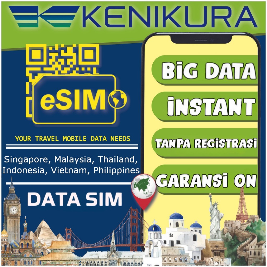 ESIM Singapore Malaysia Indonesia Thailand Vietnam Philippines E-sim internet paket data esim Singap