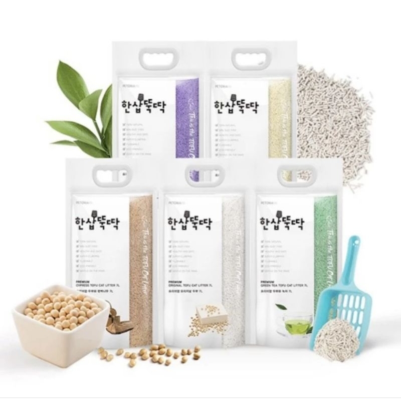 Petoria Tofu Cat Litter - Pasir Kucing Tofu Petoria Jumbo 7L Pack ORi