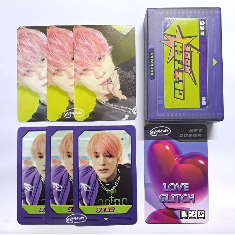 pc photocard jeno nct dream matching card game set mcg glitch mode glimo sticker glossy matte