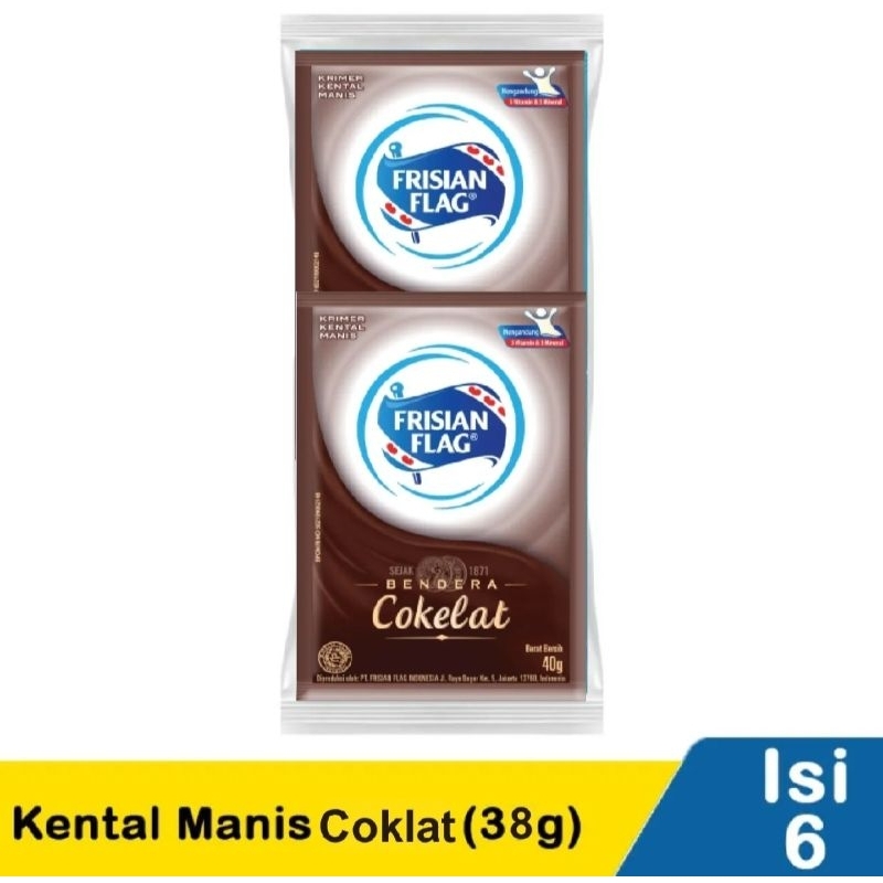 

Susu Kental Manis Frisianflag Rasa Cokelat Sachet Isi 6 Pcs