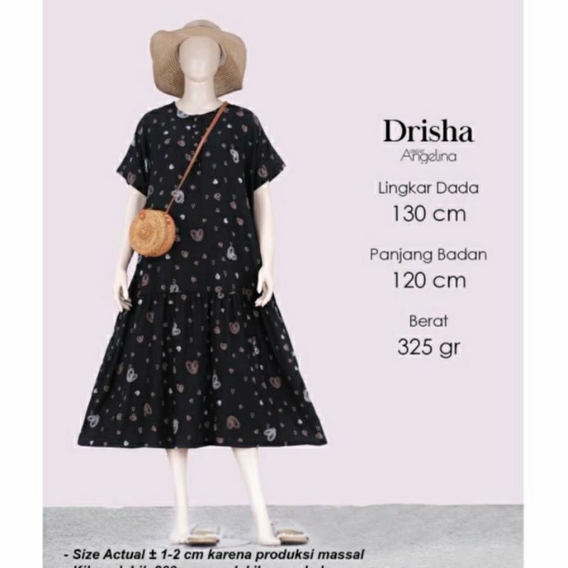 DASTER 4B 1D DRISHA BRIGETTE BY ATELIER ANGELINA PARIS VISCOSE BASIC VISCOSE Daster Rayon Premium