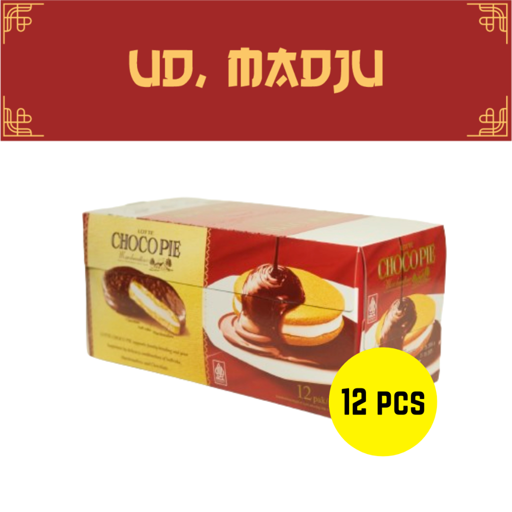 

Lotte Chocopie Marshmallow 1 box isi 12 berat 312 gram