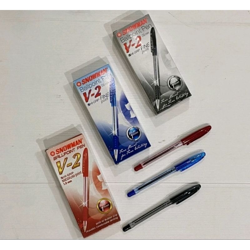 

Pulpen V2 Snowman Hitam/Biru