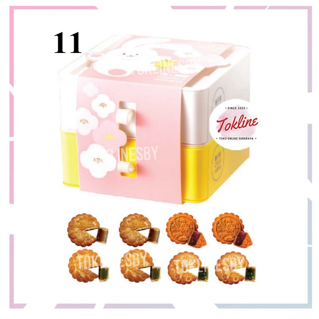 

CASAHANA CASA HANA MOONCAKE MOONLIGHT WONDER isi 8pcs x 150gr YELLOW WHITE KUNING PUTIH