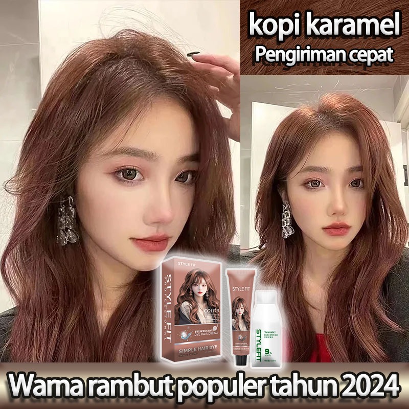[The most popular hair dye in 2025] STYLE FIT cat rambut ash grey*200ml Tidak perlu pemutih, pewarna