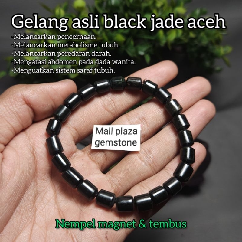 gelang blackjade kesehatan / gelang batu black jade asli 1000% aceh