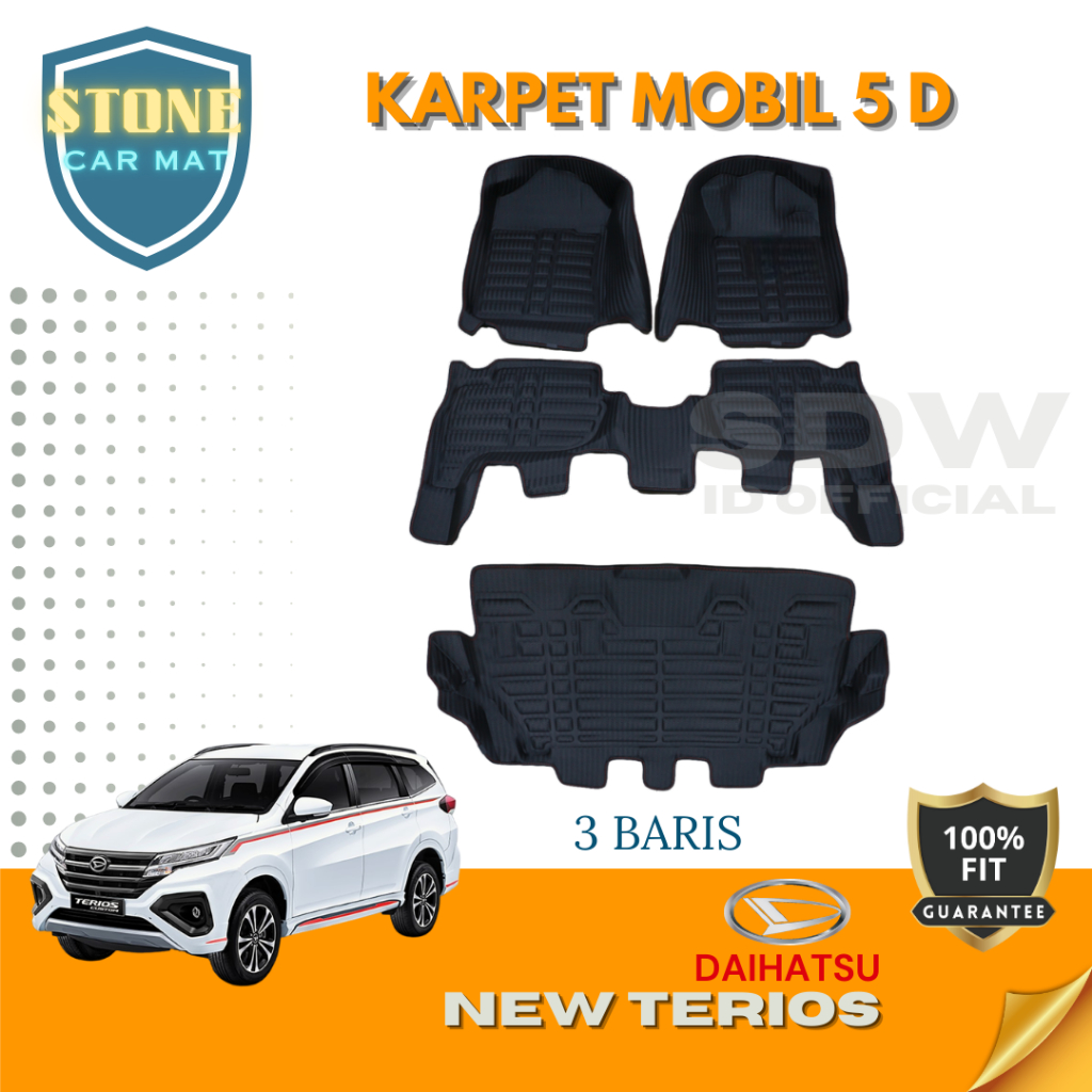 Karpet Mobil 5D Daihatsu New Terios / 5D Car Mat karpet mangkok eva foam motif big carbon